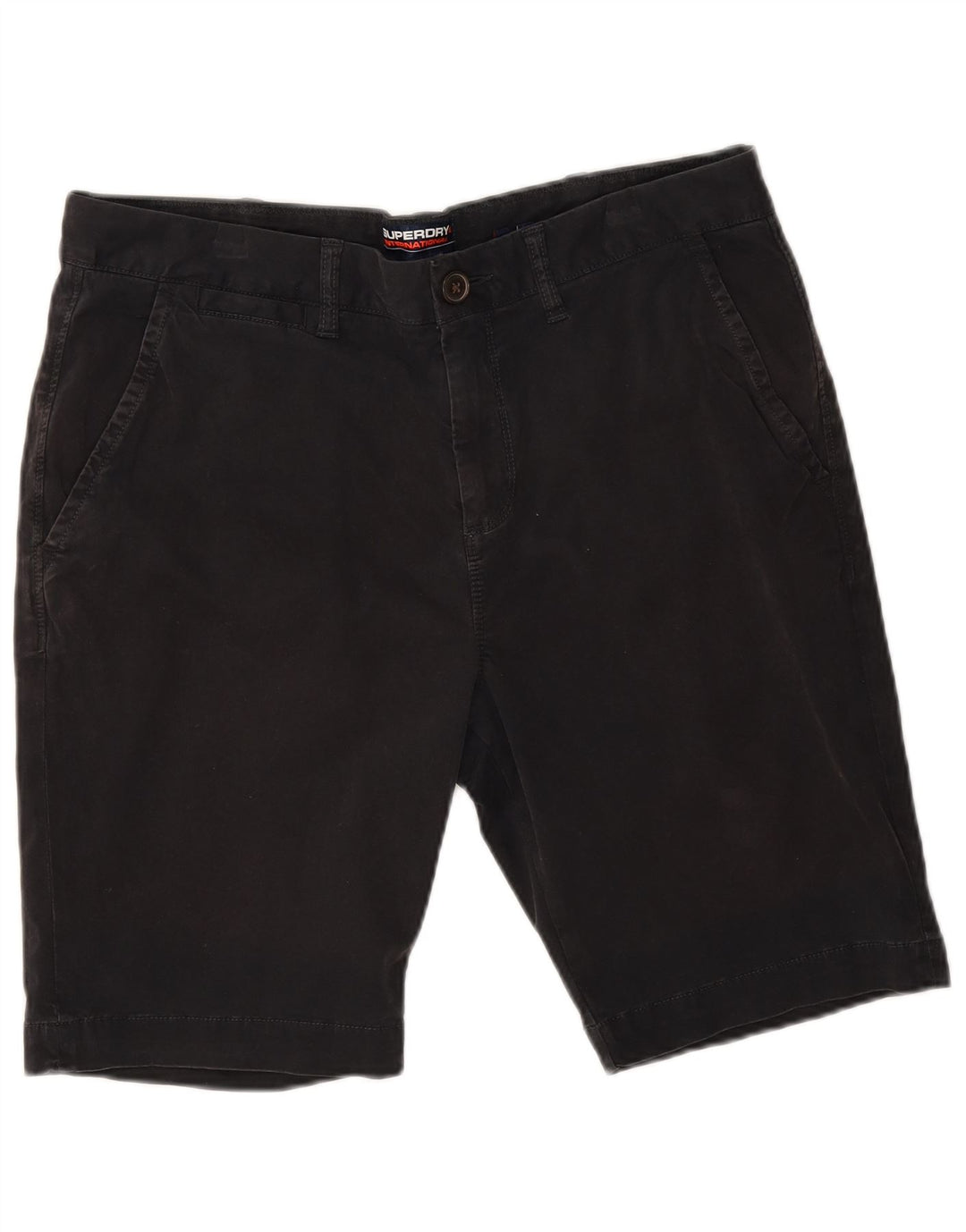 Superdry Mens Chino Shorts W34 Large Black Cotton