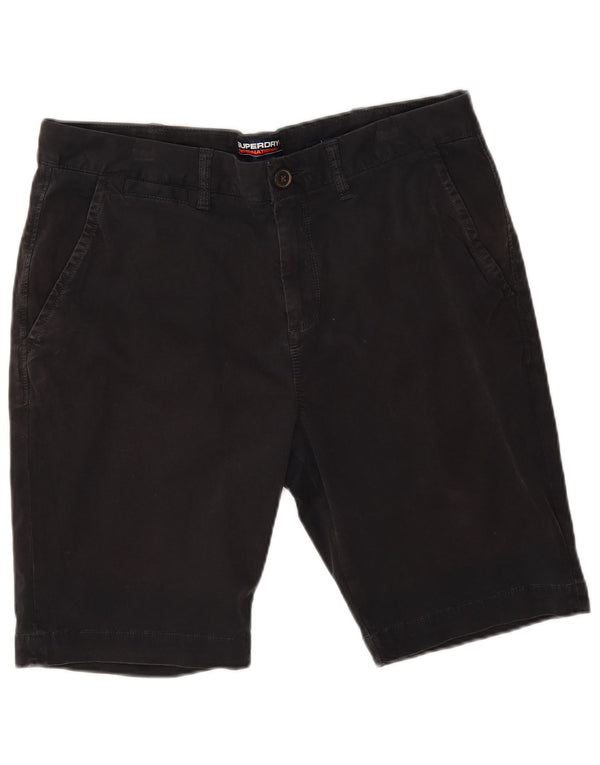 Superdry Mens Chino Shorts W34 Large Black Cotton