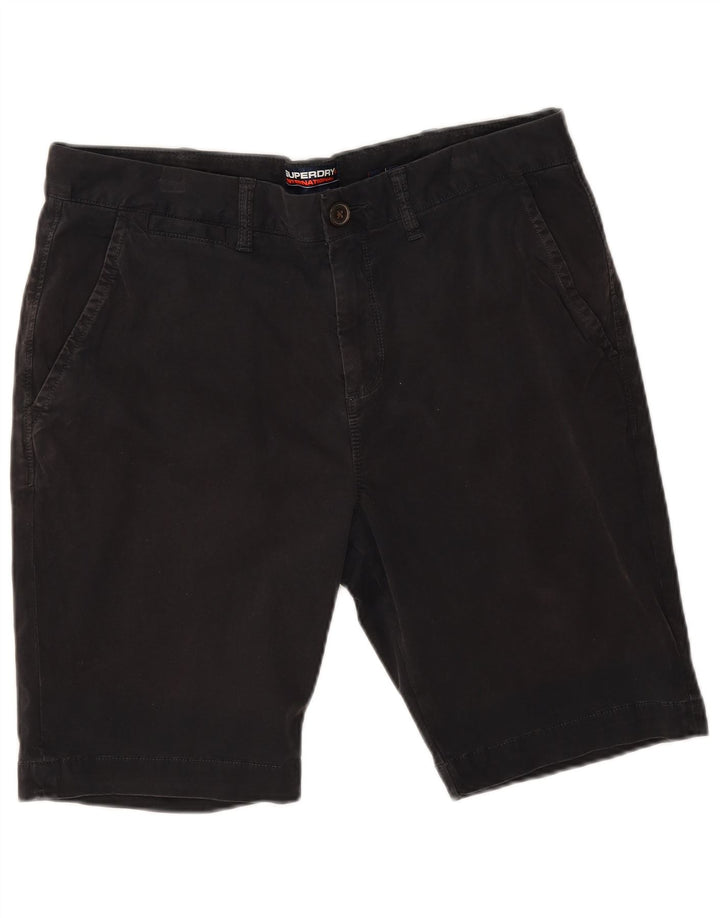 Superdry Mens Chino Shorts W34 Large Black Cotton
