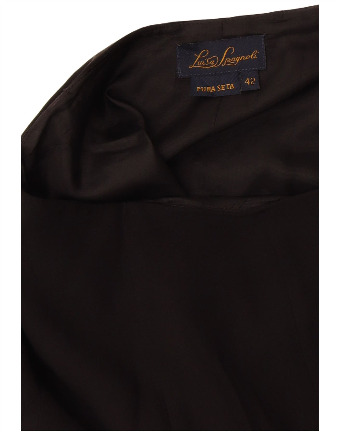 Luisa Spagnoli Womens Trumpet Skirt IT 42 Medium W28  Black Silk