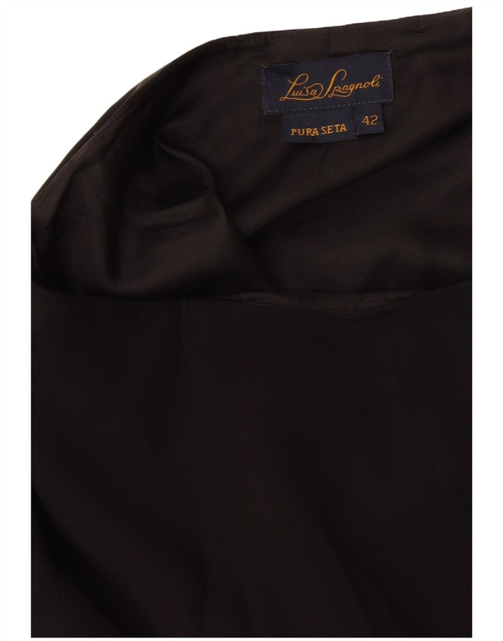 Luisa Spagnoli Womens Trumpet Skirt IT 42 Medium W28  Black Silk