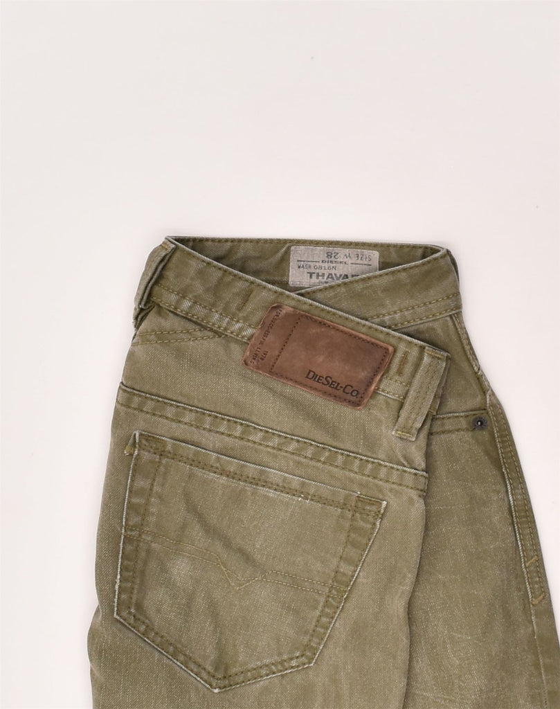 DIESEL Mens Thavar Straight Jeans W28 L27 Khaki Cotton | Vintage Diesel | Thrift | Second-Hand Diesel | Used Clothing | Messina Hembry 