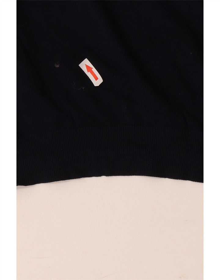 Zara Mens Crew Neck Jumper Sweater Large Navy Blue
