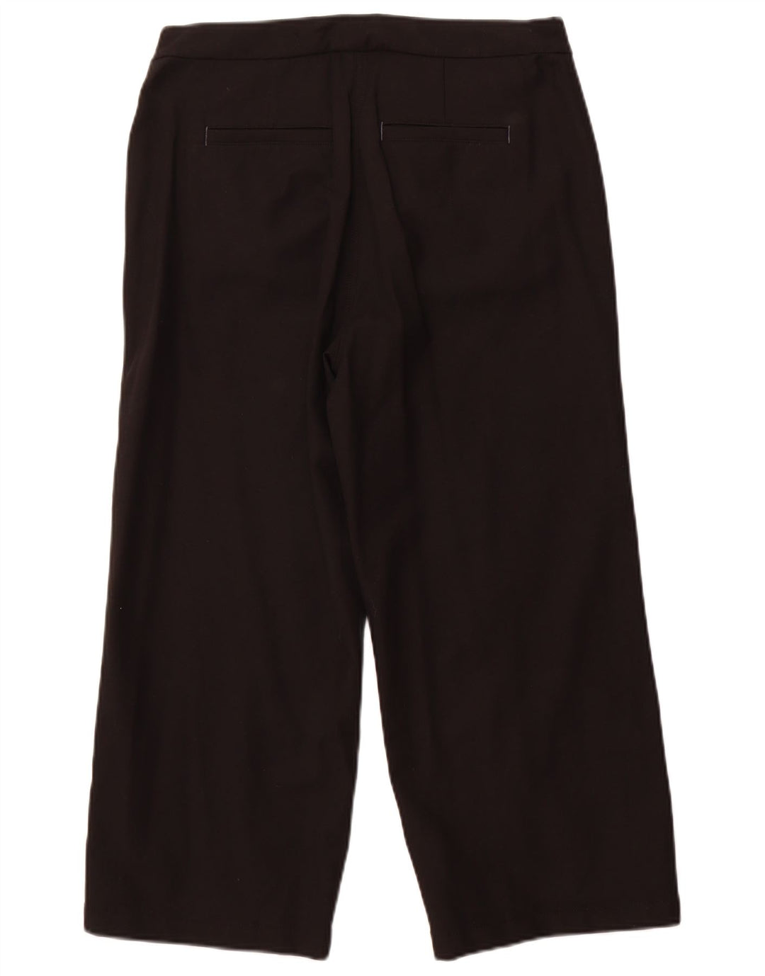 White Stuff Womens Cropped Trousers UK 12 Medium W32 L24 Black Cotton