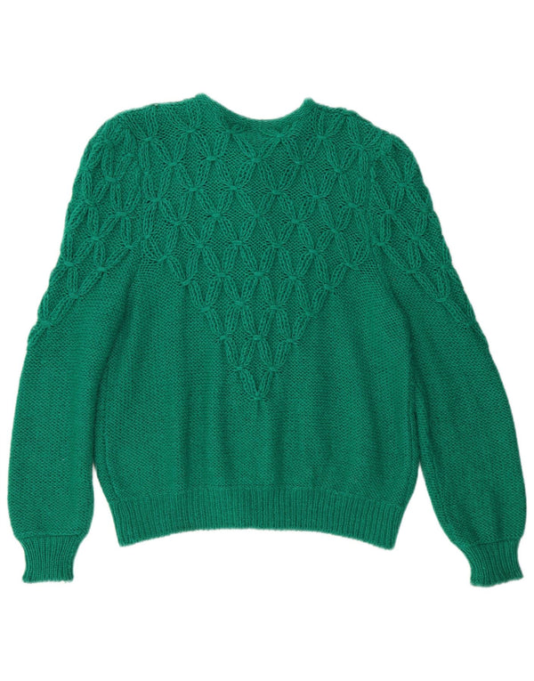 Vintage Womens Cardigan Sweater UK 16 Large Green