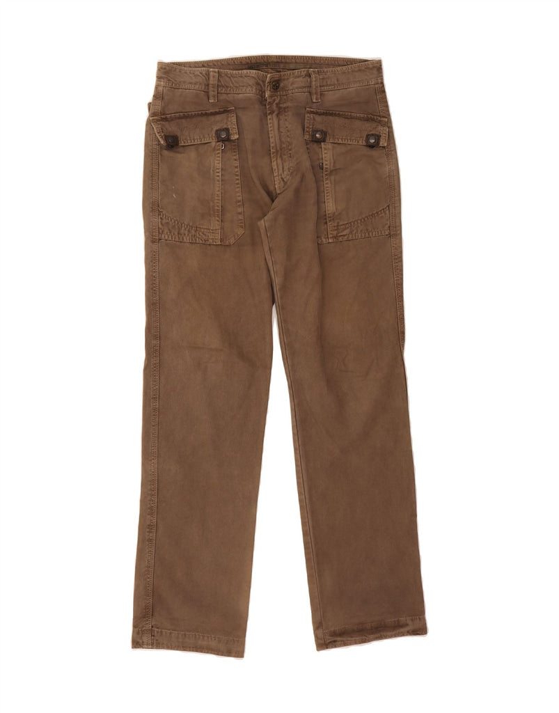 OVIESSE Mens Straight Casual Trousers IT 50 Large W36 L34 Brown Cotton Vintage Oviesse and Second-Hand Oviesse from Messina Hembry 