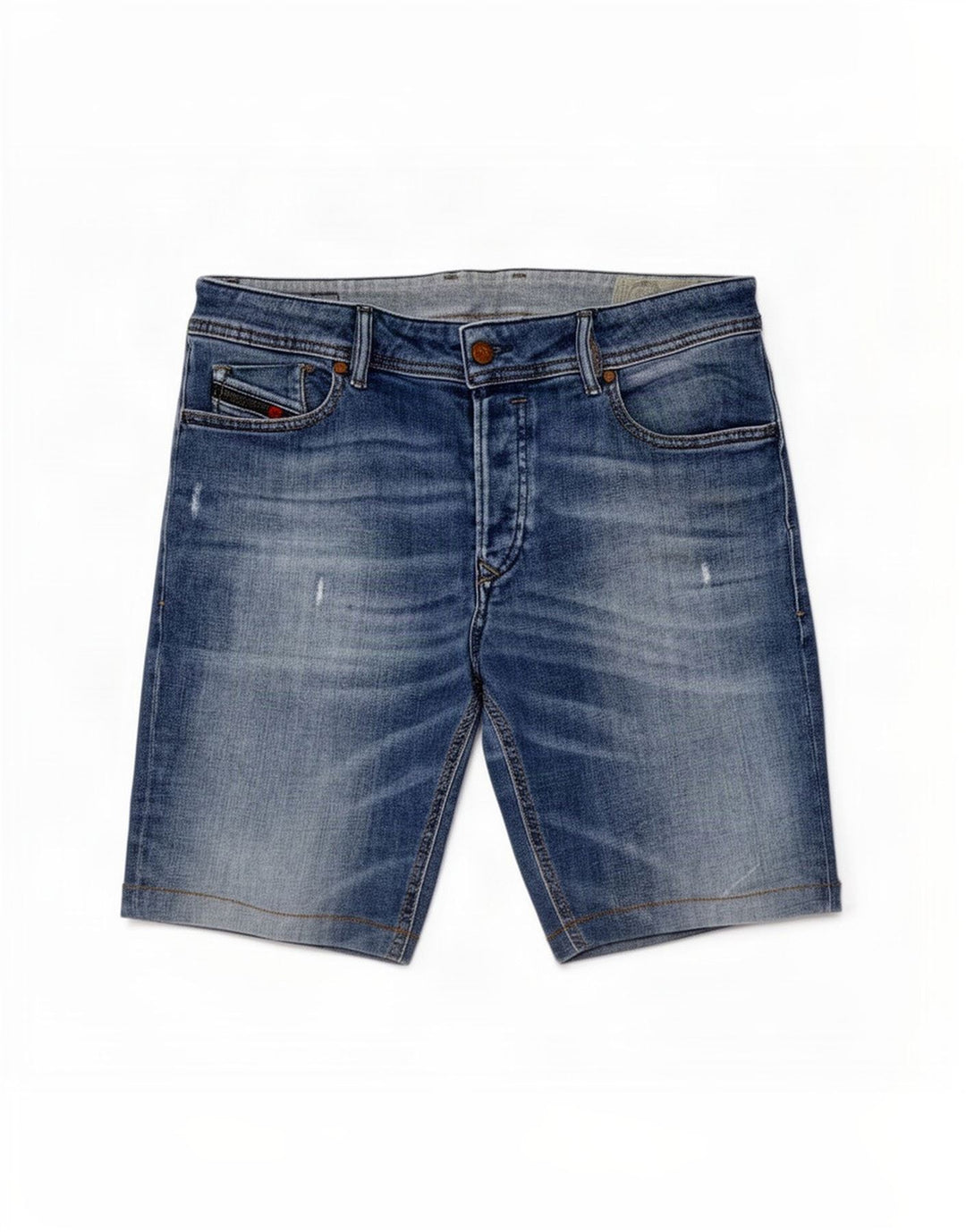 Diesel Mens Sleenker Denim Shorts W33 Medium Blue