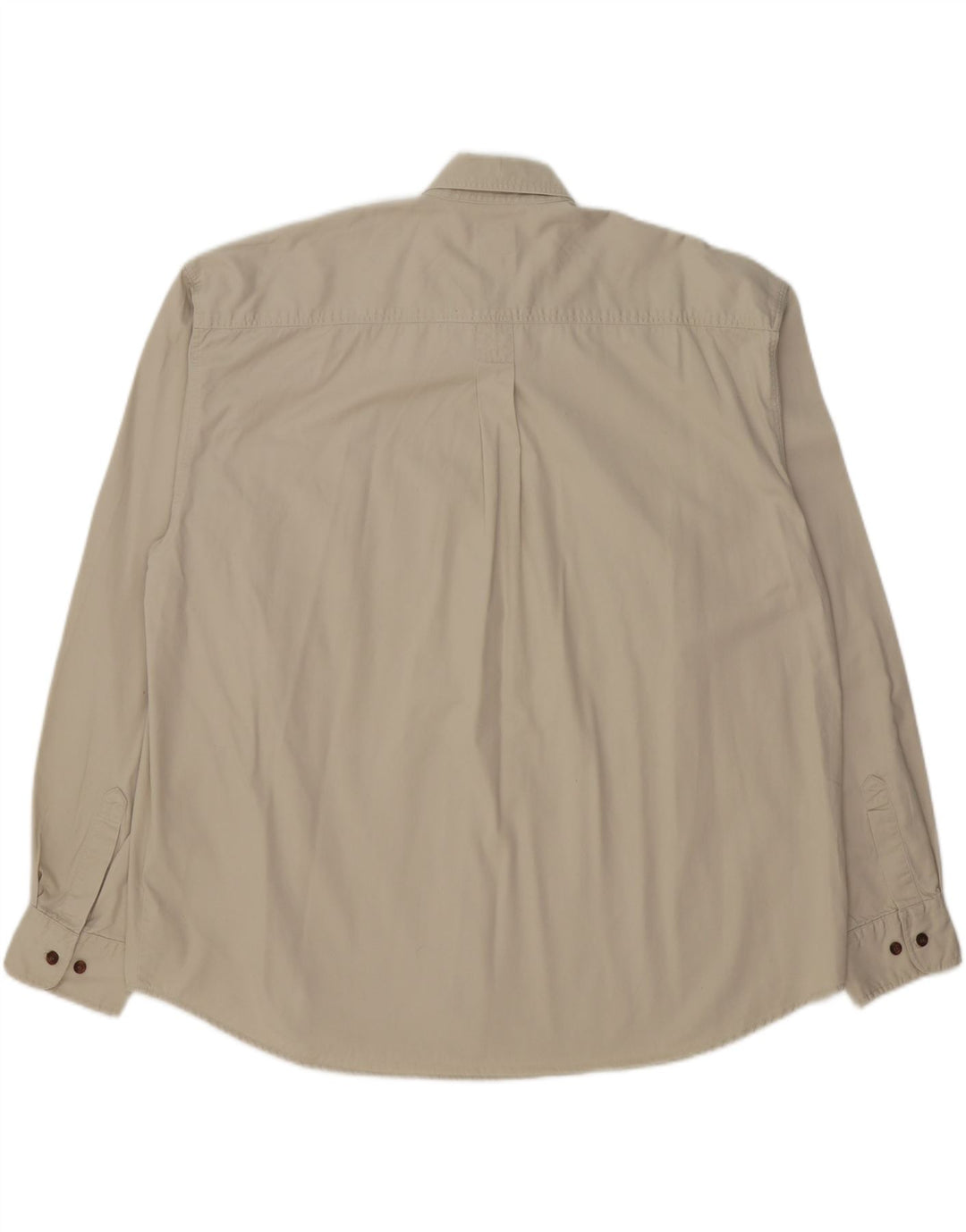 BASIC Mens Loose Fit Shirt XL Beige Cotton Vintage Basic and Second-Hand Basic from Messina Hembry 