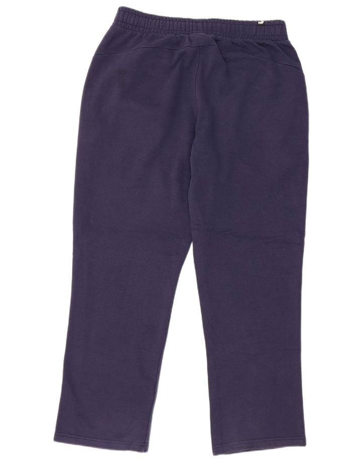 Puma Mens Tracksuit Trousers Large Navy Blue Cotton