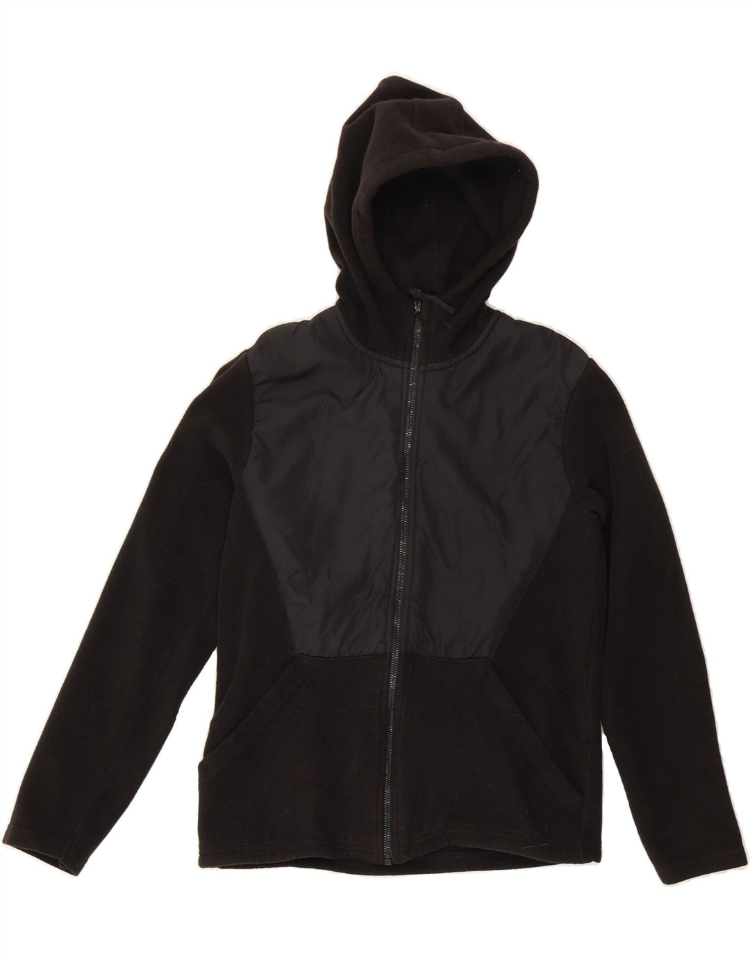 MOUNTAIN WAREHOUSE Girls Hooded Fleece Jacket 12-13 Years Black Polyester Vintage Mountain Warehouse and Second-Hand Mountain Warehouse from Messina Hembry 