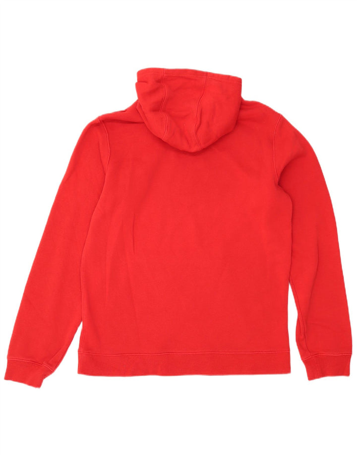 Nike Mens Hoodie Jumper Medium Red Cotton