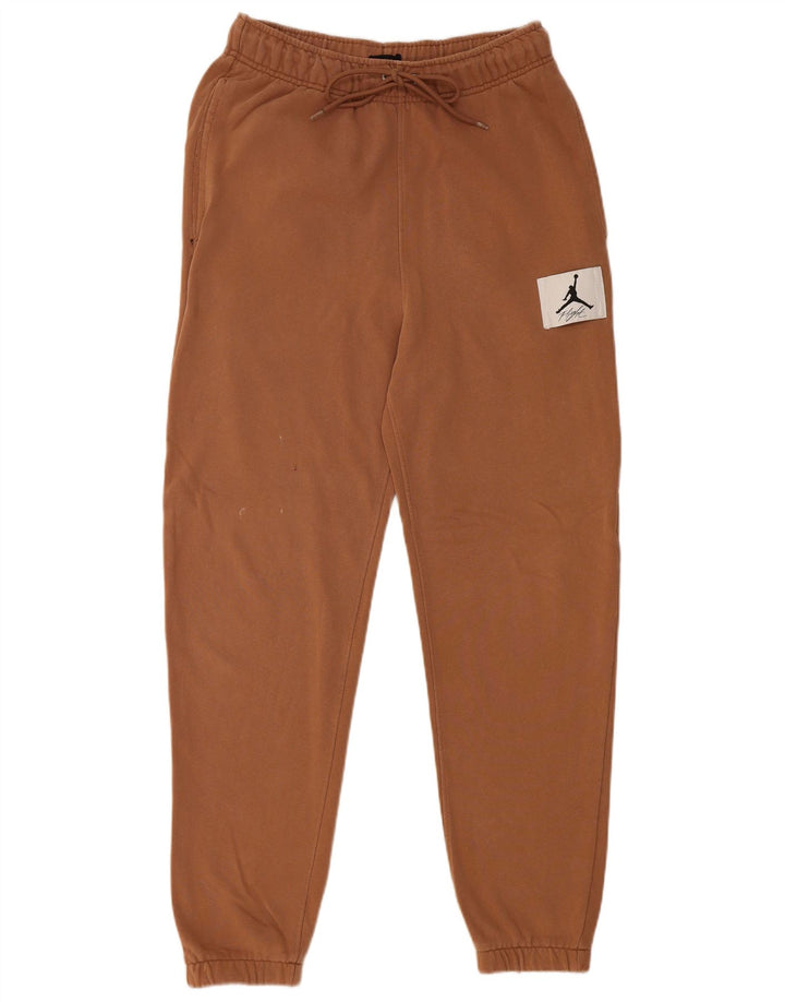 JORDAN Mens Tracksuit Trousers Joggers Small  Brown Cotton