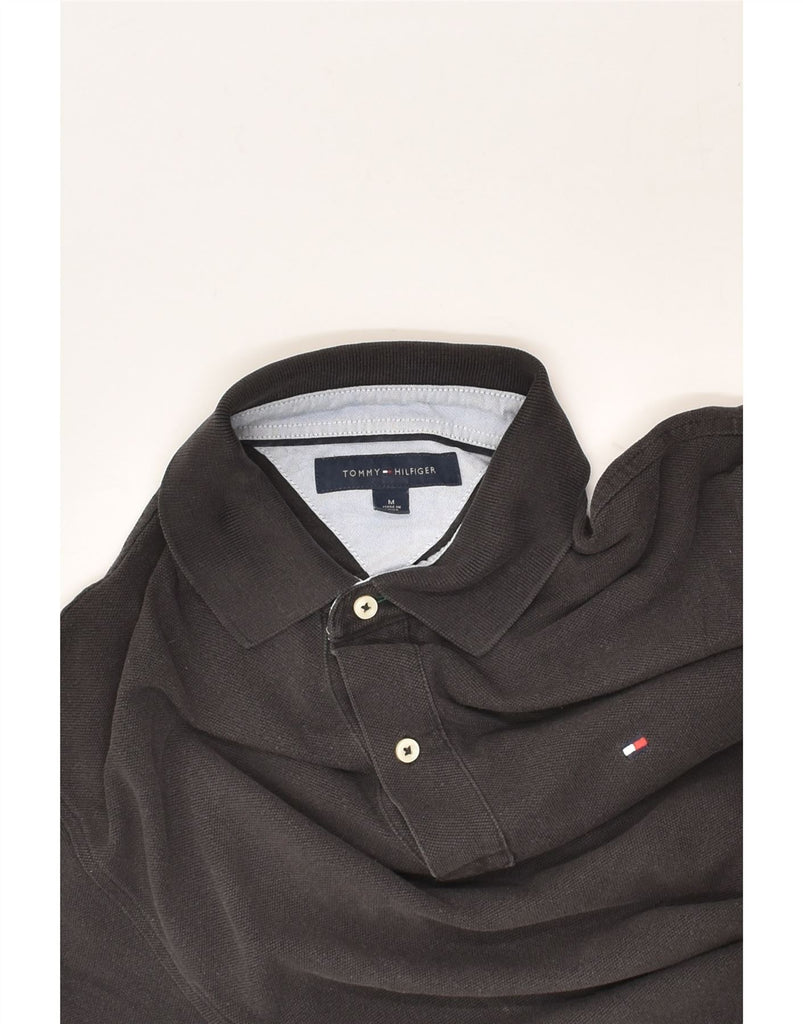 TOMMY HILFIGER Mens Polo Shirt Medium Black Cotton | Vintage Tommy Hilfiger | Thrift | Second-Hand Tommy Hilfiger | Used Clothing | Messina Hembry 