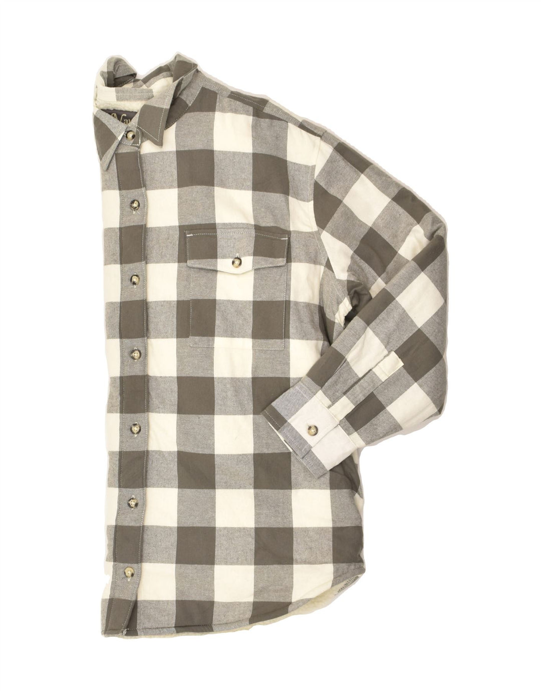 VINTAGE Womens Lumberjack  Flannel Shirt XL Grey Check Cotton Vintage Vintage and Second-Hand Vintage from Messina Hembry 