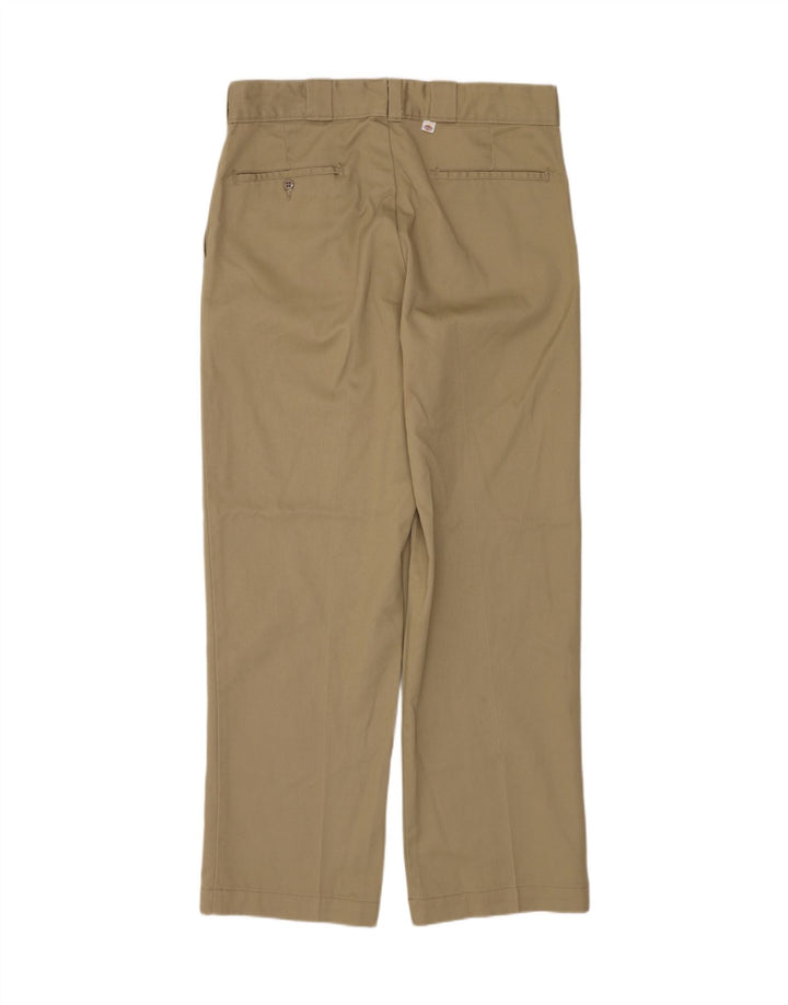 Dickies Mens Straight Chino Trousers W34 L30 Khaki Polyester