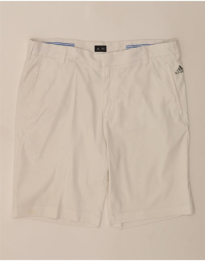 Adidas Mens Chino Shorts W34 Large White Polyester