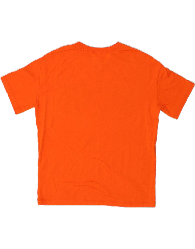 TOMMY HILFIGER Mens Graphic T-Shirt Top Small Orange Cotton | Vintage Tommy Hilfiger | Thrift | Second-Hand Tommy Hilfiger | Used Clothing | Messina Hembry 