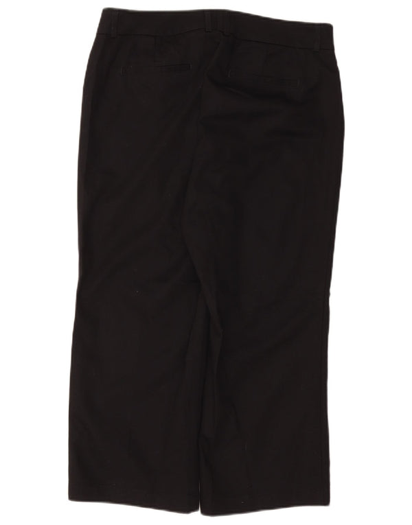 Dockers Womens Ideal Fit Capri Trousers US 10 Large W27 L21 Black Cotton