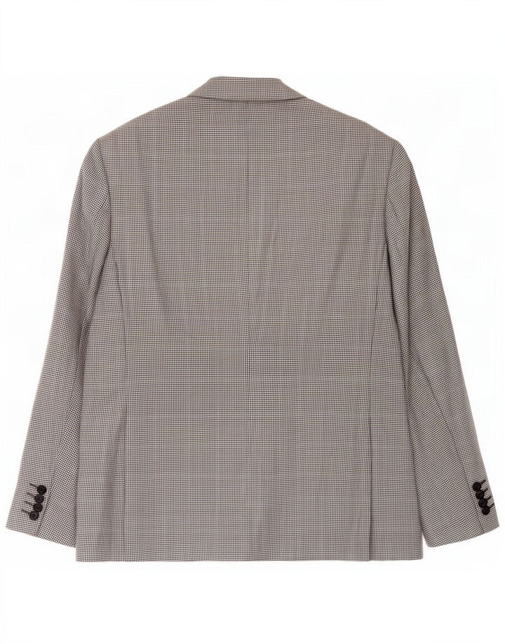 Marks & Spencer Mens 2 Button Blazer Jacket UK 40 Medium Black Houndstooth