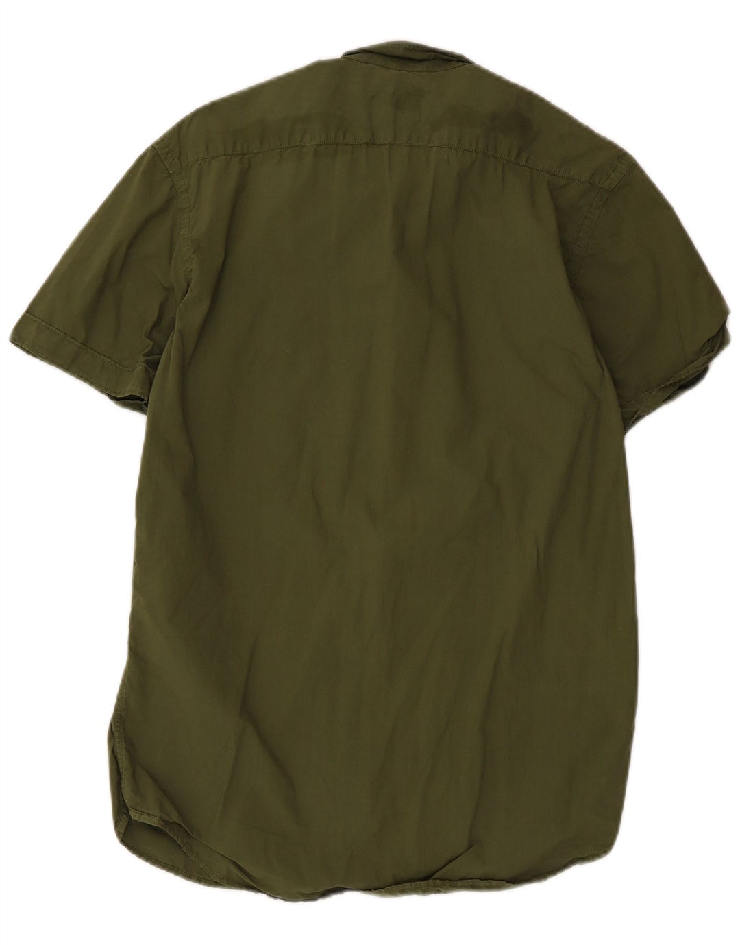 Sun68 Mens Short Sleeve Shirt Medium Khaki Cotton