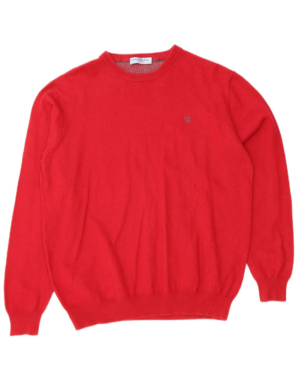 HARMONT & BLAINE Womens Boat Neck Jumper Sweater UK 18 XL Red Cotton