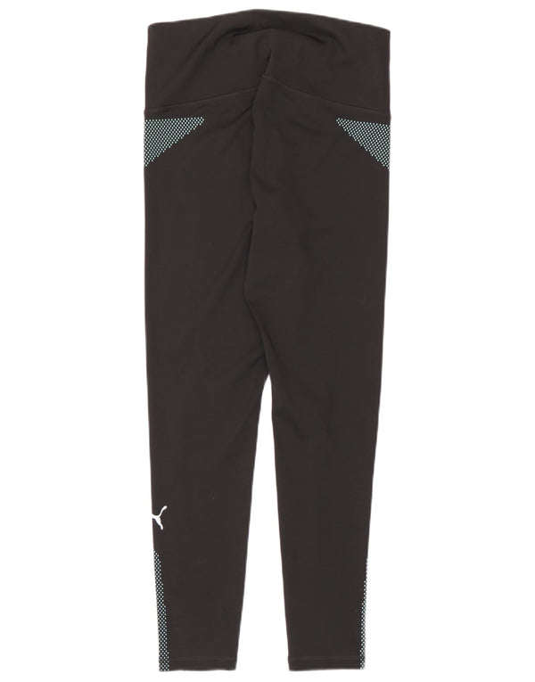 Puma Womens Leggings UK 12 Medium Black Geometric