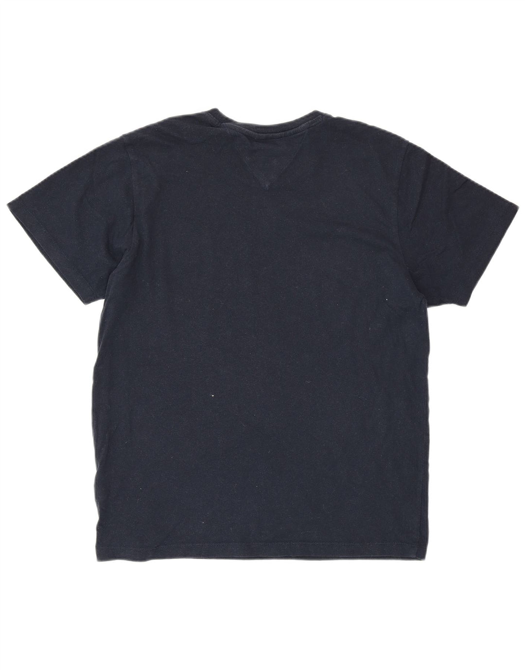 TOMMY HILFIGER Womens Graphic T-Shirt Top UK 14 Medium Navy Blue Cotton