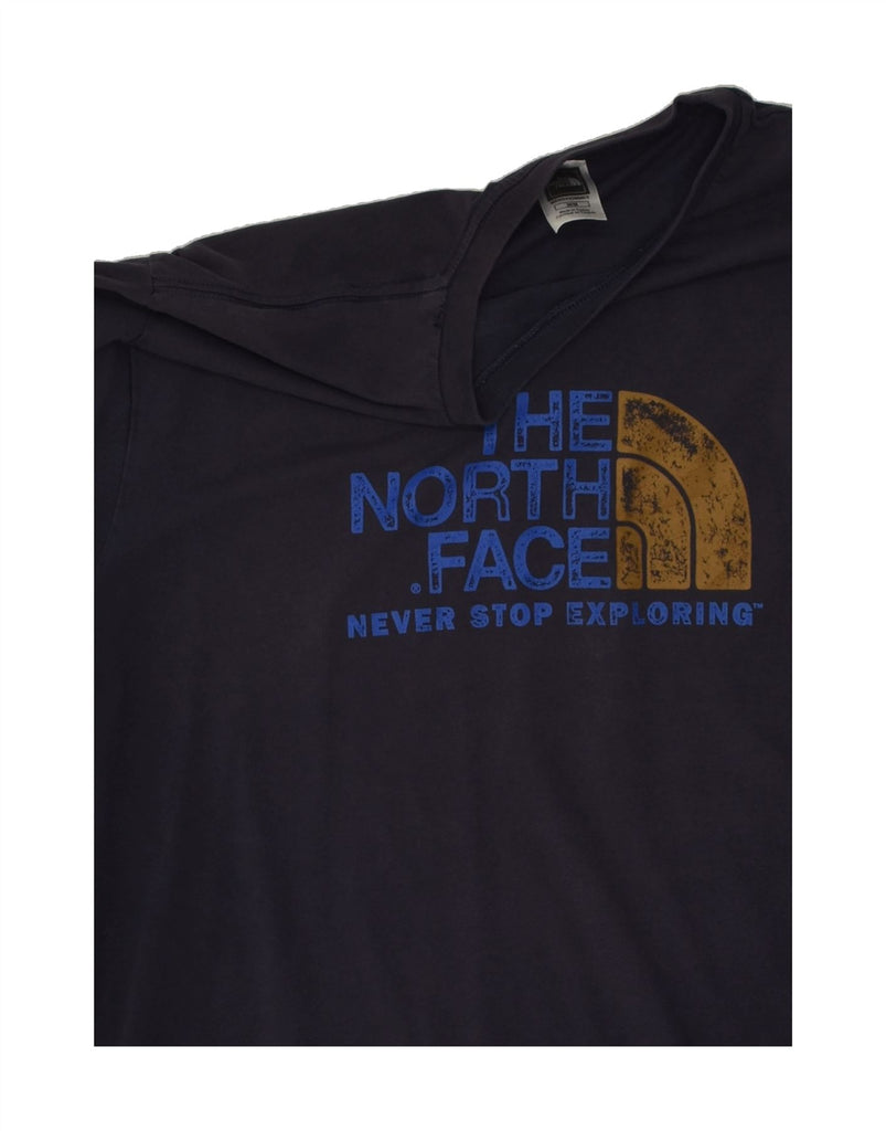 THE NORTH FACE Mens Graphic T-Shirt Top Medium Navy Blue Cotton | Vintage The North Face | Thrift | Second-Hand The North Face | Used Clothing | Messina Hembry 