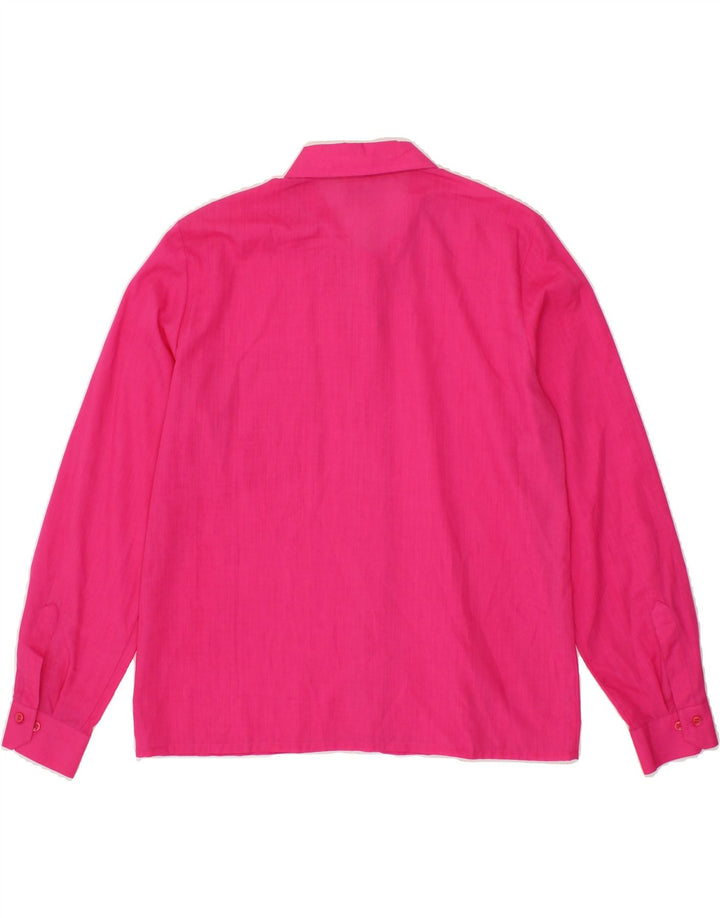 VINTAGE Womens Shirt IT 42 Medium Pink Polyester Vintage Vintage and Second-Hand Vintage from Messina Hembry 