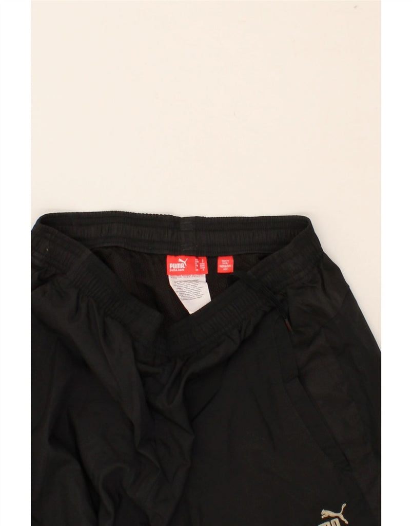 PUMA Mens Tracksuit Trousers Small Black Polyester | Vintage Puma | Thrift | Second-Hand Puma | Used Clothing | Messina Hembry 