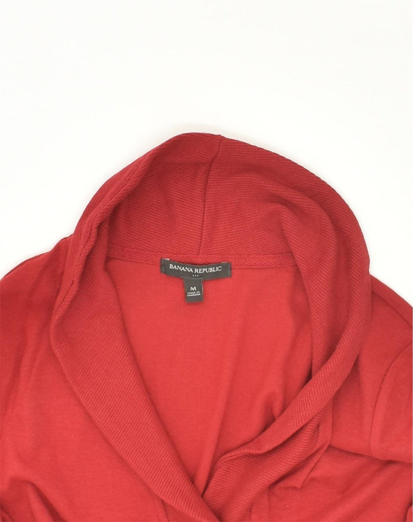 BANANA REPUBLIC Womens Shawl Neck Sweatshirt Jumper UK 14 Medium Red | Vintage Banana Republic | Thrift | Second-Hand Banana Republic | Used Clothing | Messina Hembry 