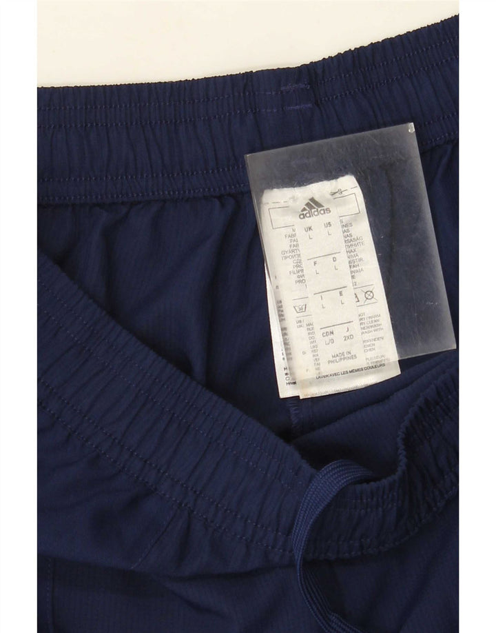 Adidas Mens Aeroready Sport Shorts Large Navy Blue Polyester