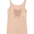 EDDIE BAUER Womens Vest Top UK 8 Small Beige Cotton | Vintage Eddie Bauer | Thrift | Second-Hand Eddie Bauer | Used Clothing | Messina Hembry 