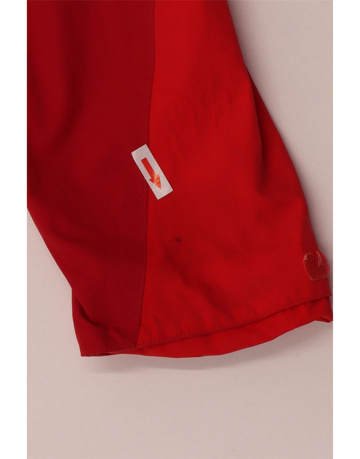 Jack Wolfskin Womens Hooded Rain Jacket UK 22/24 2XL Red