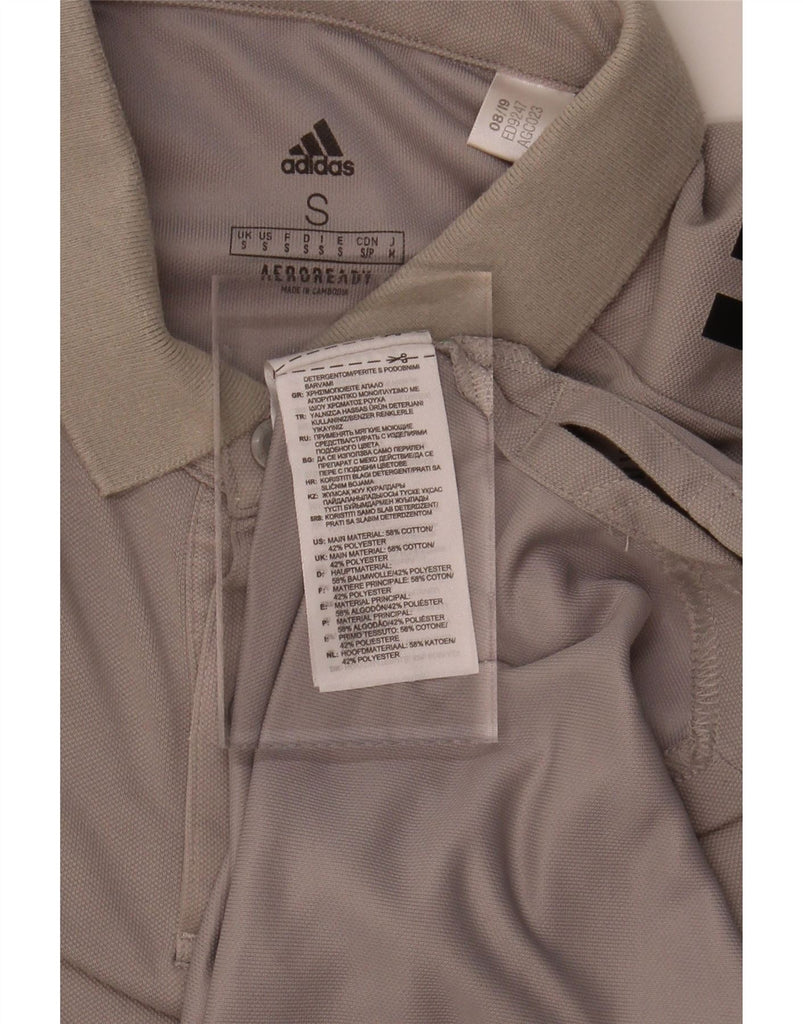 ADIDAS Mens Irish Football Graphic Polo Shirt Small Grey Cotton Vintage Adidas and Second-Hand Adidas from Messina Hembry 