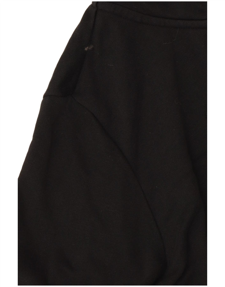 Nike Womens Zip Hoodie Sweater UK 14 Medium Black Cotton