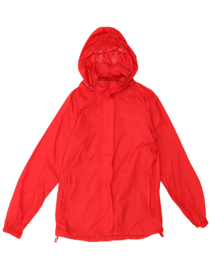 Mountain Warehouse Womens Hooded Rain Jacket UK 8 Small Red Nylon