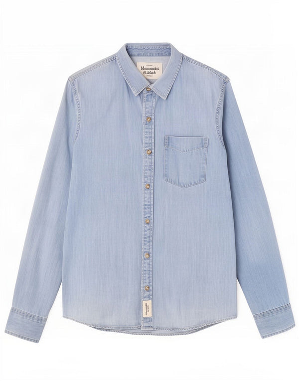 Abercrombie & Fitch Mens Denim Shirt Large Blue