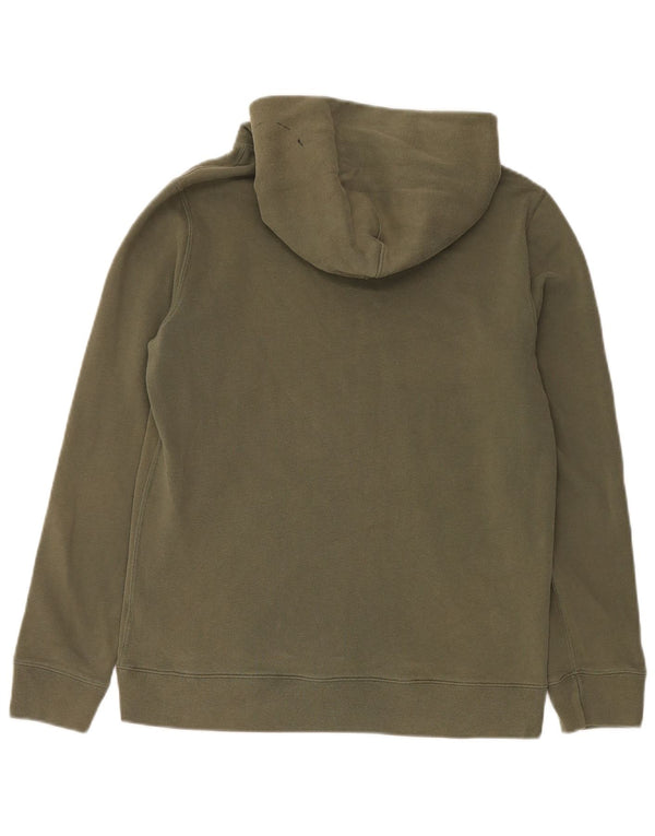 ABERCROMBIE & FITCH Mens Hoodie Jumper Small Khaki Cotton