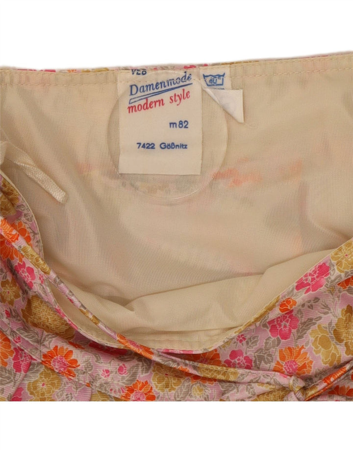 VINTAGE Womens A-Line Skirt W26 Small Multicoloured Floral