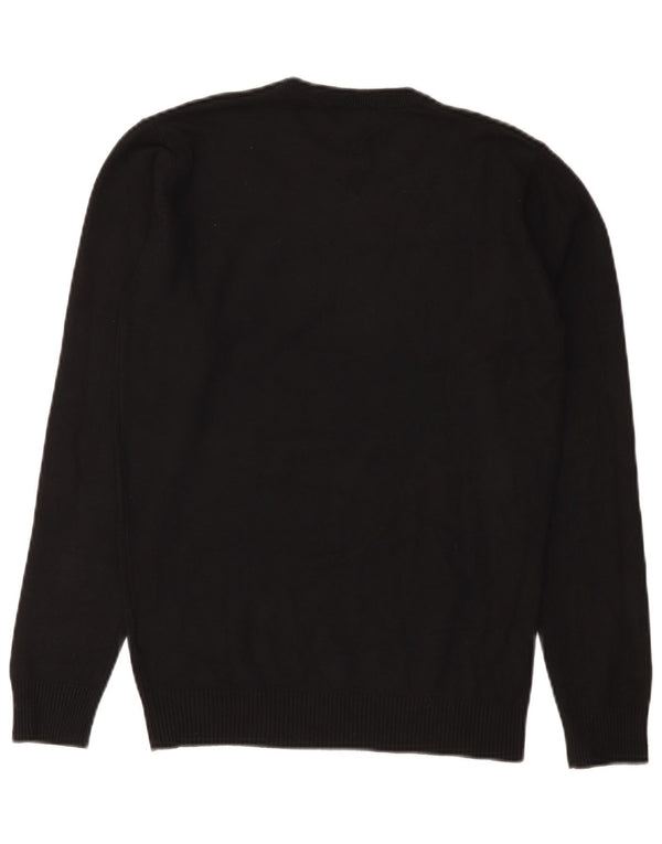 Marina Yachting Womens Crew Neck Jumper Sweater UK 14 Large Black Wool