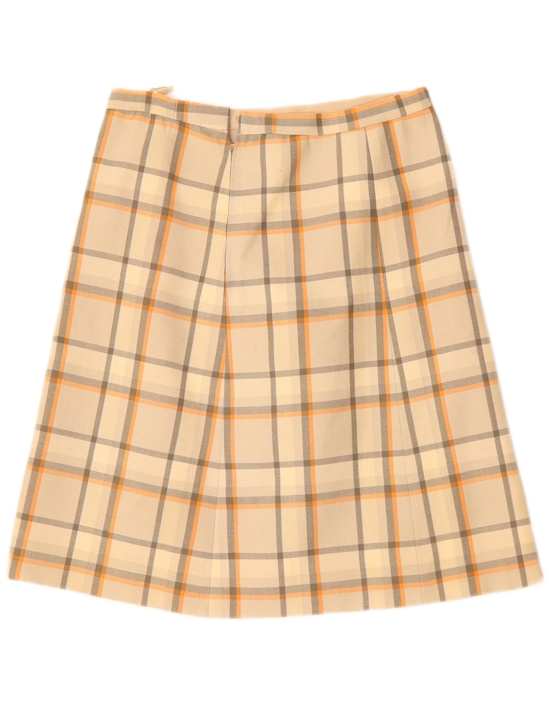 VINTAGE Womens A-Line Skirt W30 Medium Beige Check