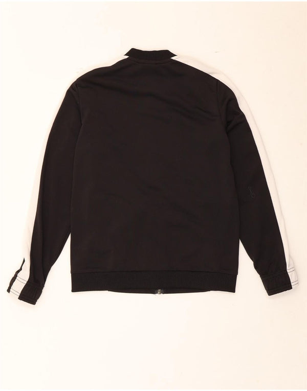 Puma Boys Graphic Tracksuit Top Jacket 11-12 Years Black Colourblock Sports
