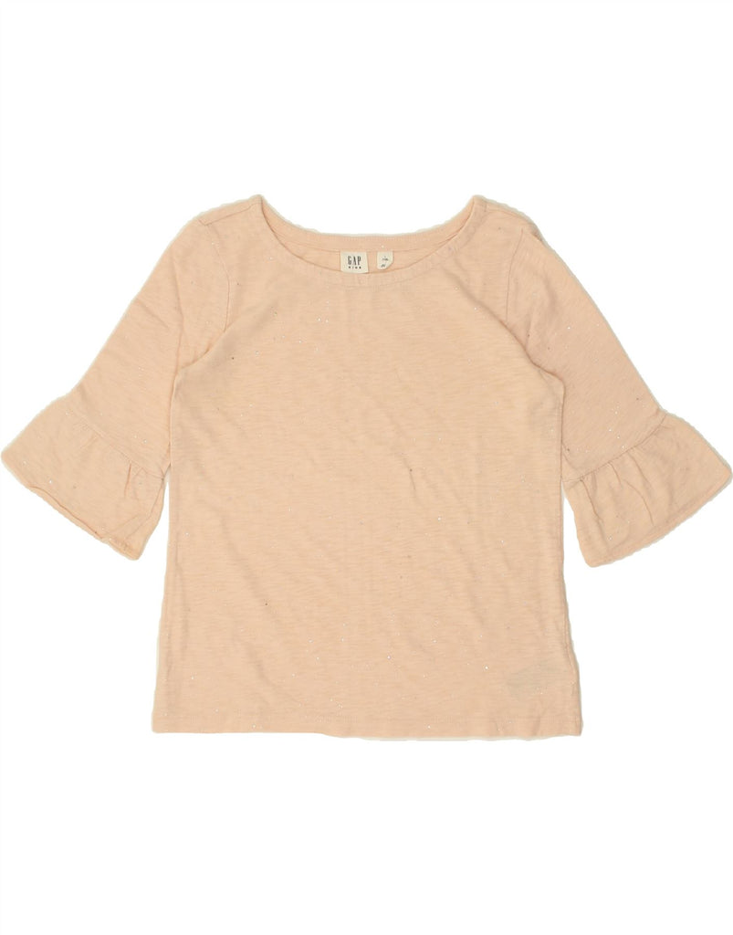 GAP Girls 3/4 Sleeve Blouse Top 9-10 Years Pink Flecked Cotton Vintage Gap and Second-Hand Gap from Messina Hembry 