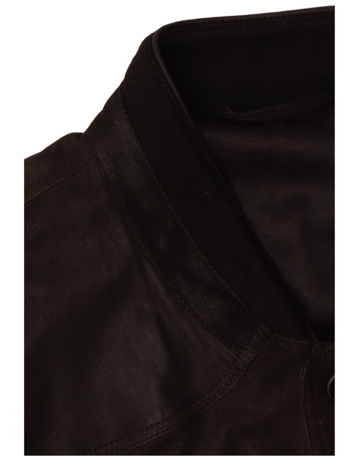 Striwa Mens Leather Gilet IT 58 4XL Black Leather