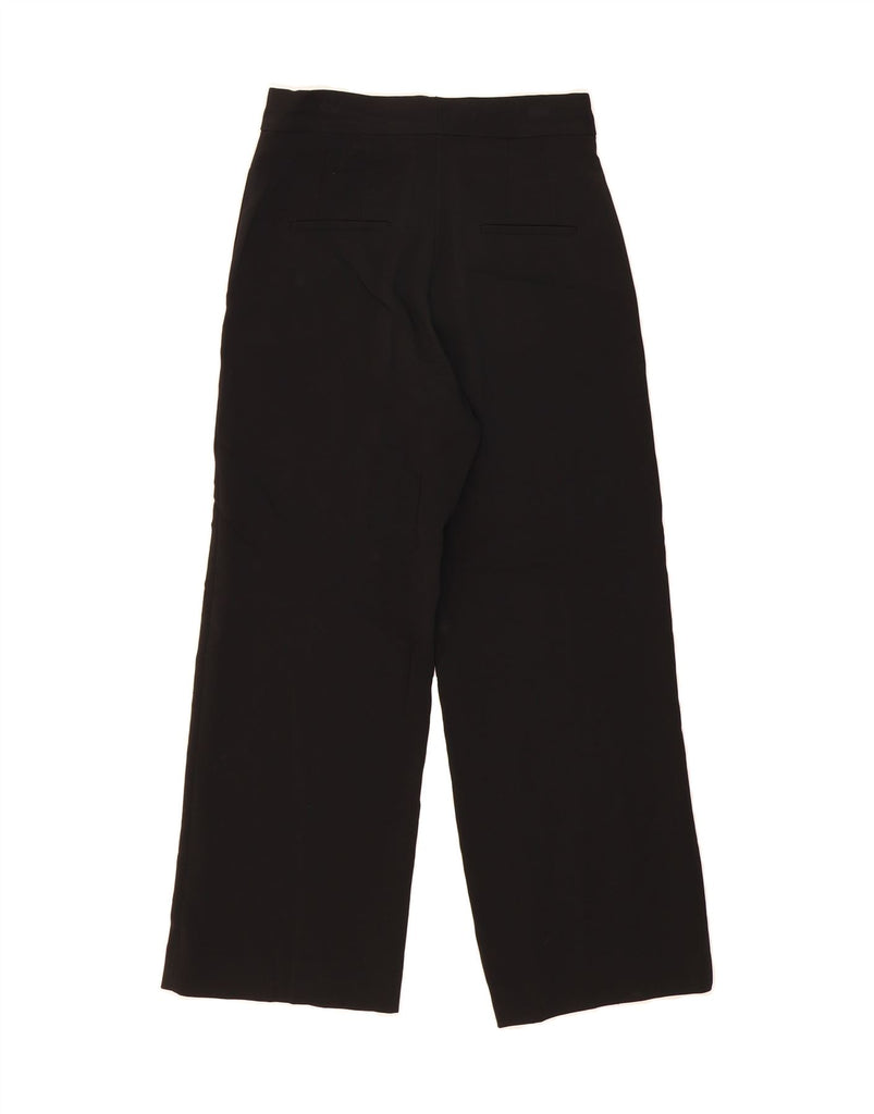 MASSIMO DUTTI Womens Wide Leg Cropped Trousers EU 36 XS W26 L26 Black Vintage Massimo Dutti and Second-Hand Massimo Dutti from Messina Hembry 