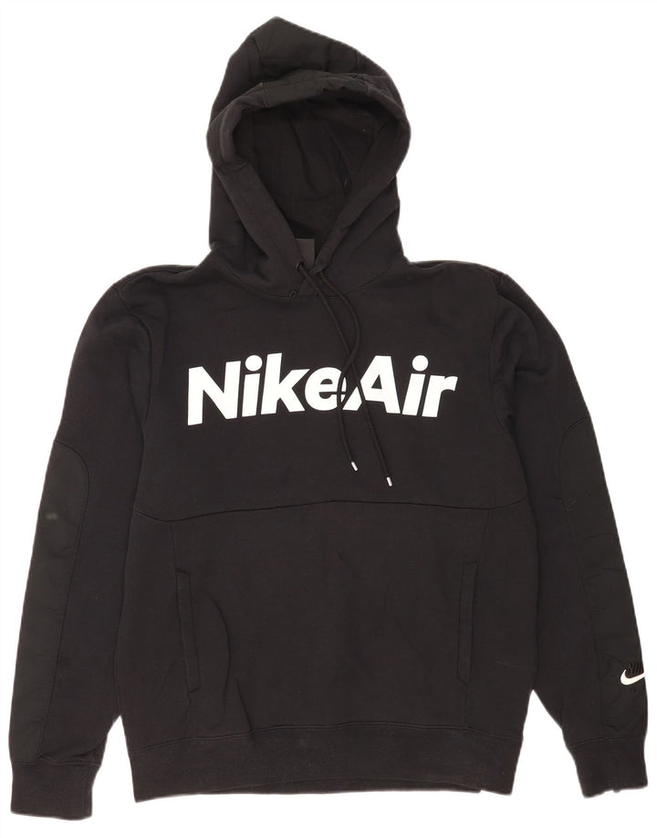 Nike Mens Graphic Regular Fit Hoodie Jumper Small Black Cotton