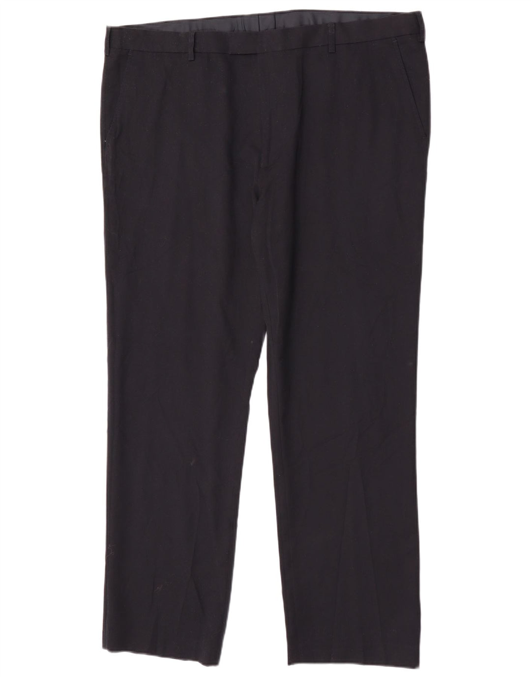 Marks & Spencer Mens Regular Fit Suit Trousers W42 L31 Navy Blue Polyester
