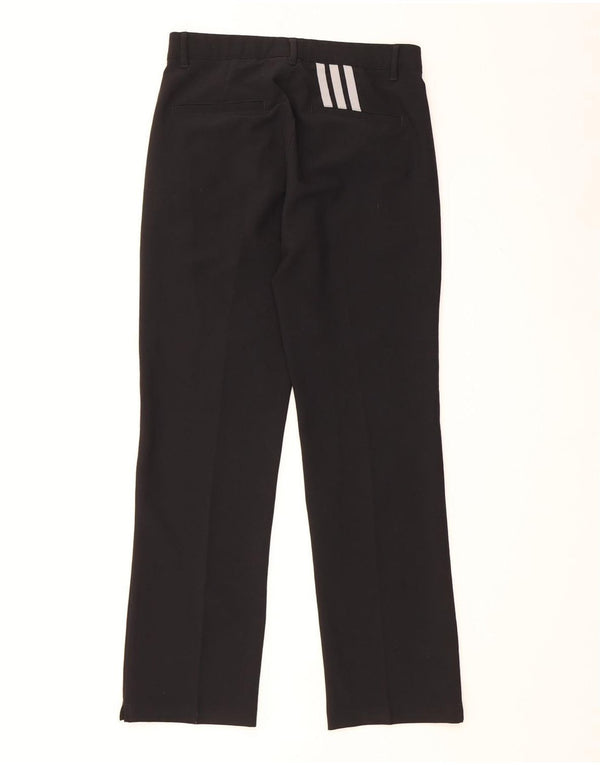 Adidas Boys Straight Chino Trousers 11-12 Years W28 L27 Black Polyester