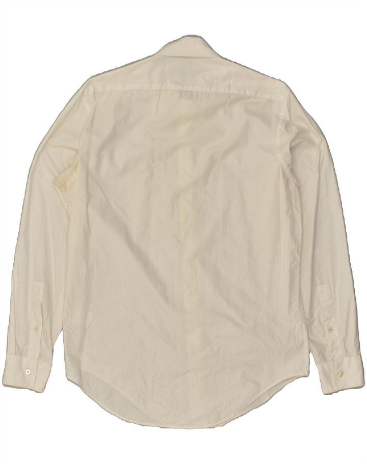 DKNY Mens Slim Fit Shirt Size 14 1/2 Small White Vintage Dkny and Second-Hand Dkny from Messina Hembry 
